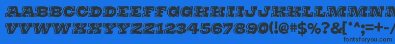 Thats Super Font – Black Fonts on Blue Background