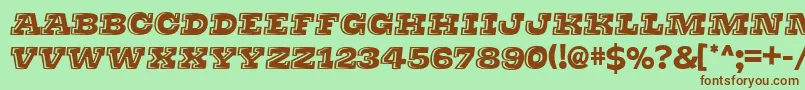 Thats Super Font – Brown Fonts on Green Background