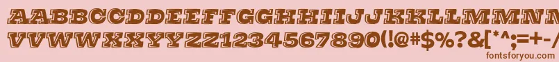 Thats Super Font – Brown Fonts on Pink Background