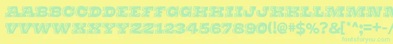 Thats Super Font – Green Fonts on Yellow Background