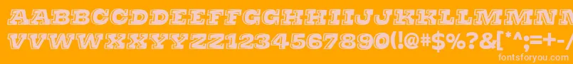 Thats Super Font – Pink Fonts on Orange Background