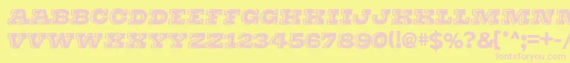 Thats Super Font – Pink Fonts on Yellow Background