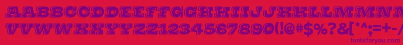 Thats Super Font – Purple Fonts on Red Background