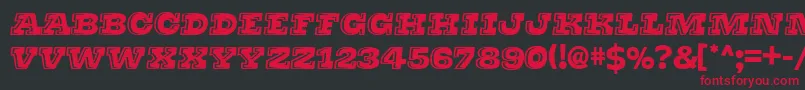 Thats Super Font – Red Fonts on Black Background