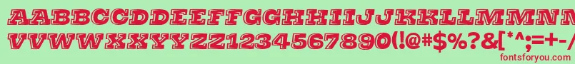 Thats Super Font – Red Fonts on Green Background