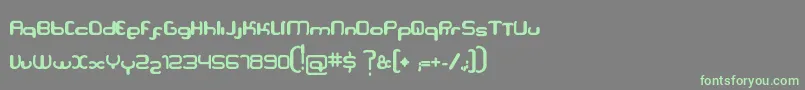 フォントSerpi – 灰色の背景に緑のフォント