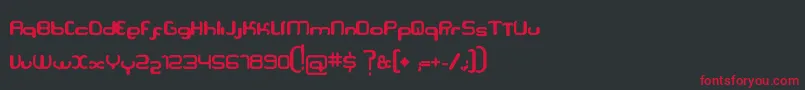 フォントSerpi – 黒い背景に赤い文字