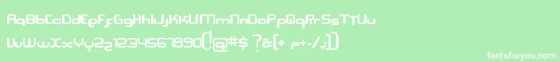 フォントSerpi – 緑の背景に白い文字