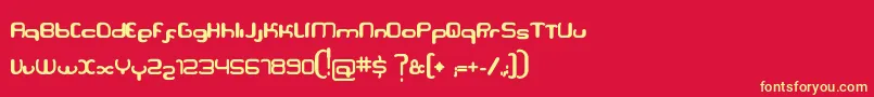 Serpi Font – Yellow Fonts on Red Background