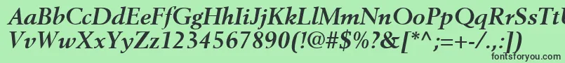 フォントCortexSsiBoldItalic – 緑の背景に黒い文字