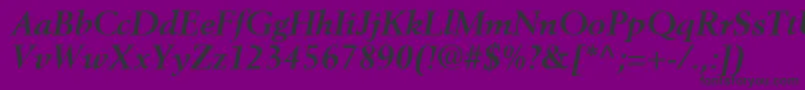 CortexSsiBoldItalic-fontti – mustat fontit violetilla taustalla