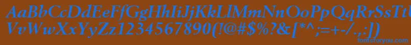 CortexSsiBoldItalic Font – Blue Fonts on Brown Background