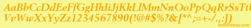 CortexSsiBoldItalic Font – Orange Fonts on Yellow Background