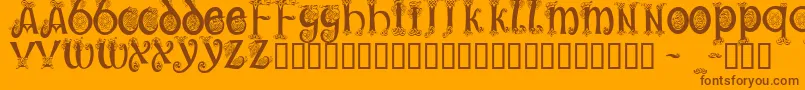 Подробнее о шрифте TrueheartCondensed Шрифт TrueheartCondensed – коричневые шрифты на оранжевом фоне