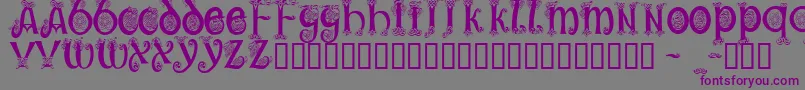 TrueheartCondensed Font – Purple Fonts on Gray Background