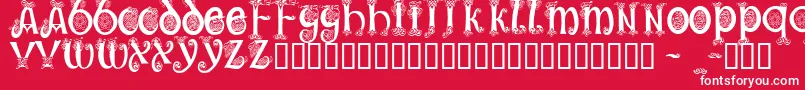fuente TrueheartCondensed – Fuentes Blancas Sobre Fondo Rojo