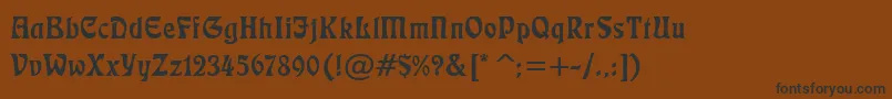 Lushlife-fontti – mustat fontit ruskealla taustalla