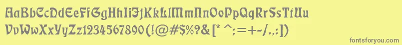 Lushlife Font – Gray Fonts on Yellow Background
