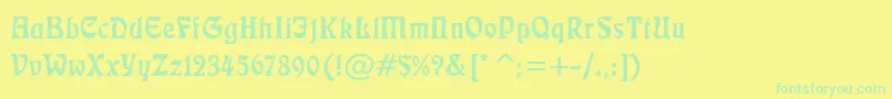 Lushlife Font – Green Fonts on Yellow Background