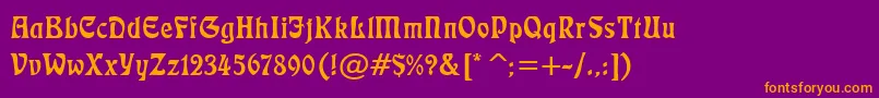 Lushlife Font – Orange Fonts on Purple Background