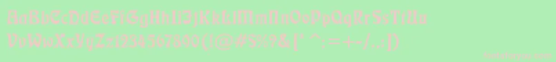 フォントLushlife – 緑の背景にピンクのフォント