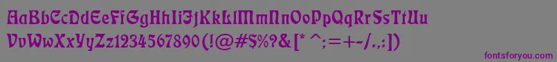 Lushlife-fontti – violetit fontit harmaalla taustalla