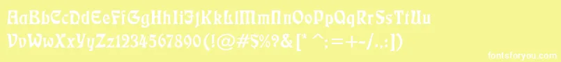 Lushlife Font – White Fonts on Yellow Background