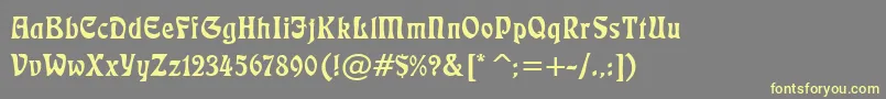 Шрифт Lushlife – жёлтые шрифты на сером фоне