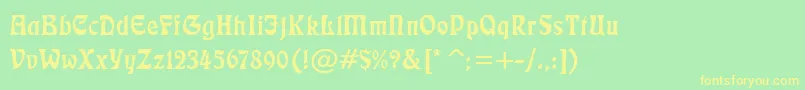 Lushlife Font – Yellow Fonts on Green Background