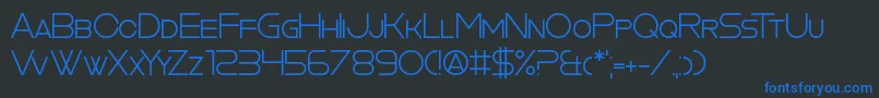 フォントCookieCutterCulture – 黒い背景に青い文字