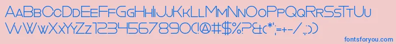 CookieCutterCulture-Schriftart – Blaue Schriften auf rosa Hintergrund