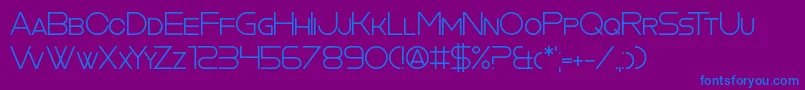 Fonte CookieCutterCulture – fontes azuis em um fundo violeta