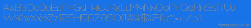 CookieCutterCulture-Schriftart – Graue Schriften auf blauem Hintergrund
