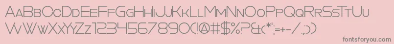 CookieCutterCulture-fontti – harmaat kirjasimet vaaleanpunaisella taustalla