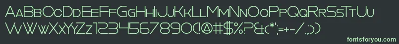 Czcionka CookieCutterCulture – zielone czcionki na czarnym tle