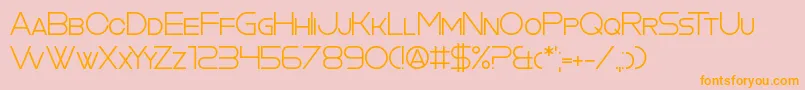 Fonte CookieCutterCulture – fontes laranjas em um fundo rosa