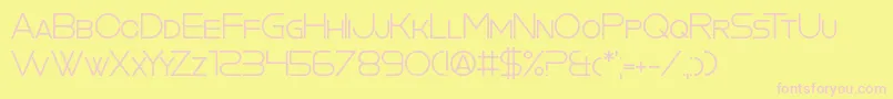 CookieCutterCulture-Schriftart – Rosa Schriften auf gelbem Hintergrund