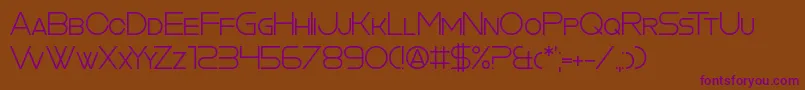 CookieCutterCulture-Schriftart – Violette Schriften auf braunem Hintergrund