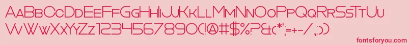 Fonte CookieCutterCulture – fontes vermelhas em um fundo rosa