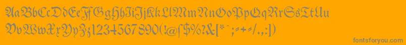 TheuerdankFraktur Font – Gray Fonts on Orange Background