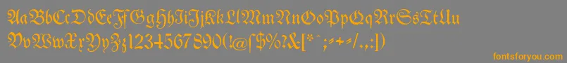 TheuerdankFraktur Font – Orange Fonts on Gray Background