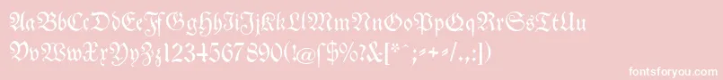 TheuerdankFraktur Font – White Fonts on Pink Background