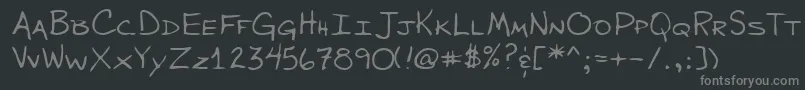 フォントWiltonshandRegular – 黒い背景に灰色の文字