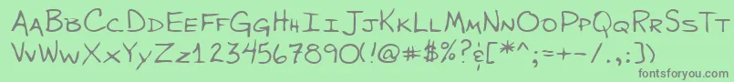 WiltonshandRegular Font – Gray Fonts on Green Background