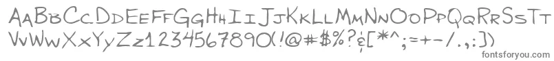 WiltonshandRegular Font – Gray Fonts on White Background
