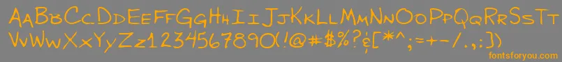 WiltonshandRegular-Schriftart – Orangefarbene Schriften auf grauem Hintergrund
