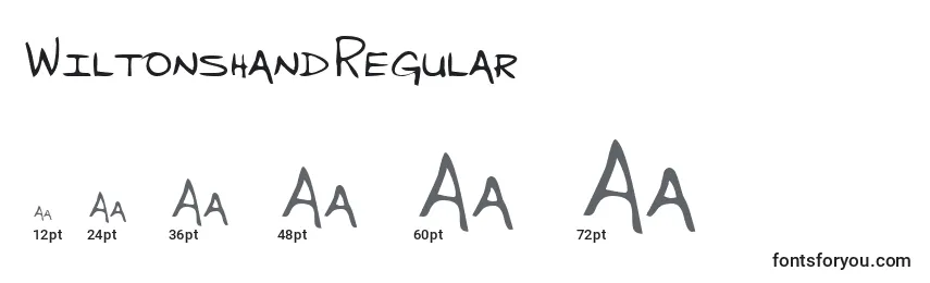 WiltonshandRegular Font Sizes