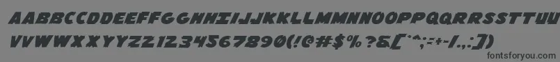 Flyingleatherv2expand Font – Black Fonts on Gray Background