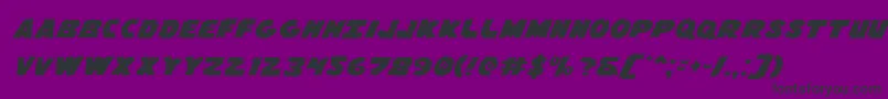 Flyingleatherv2expand Font – Black Fonts on Purple Background