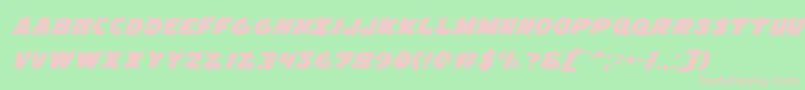 Flyingleatherv2expand Font – Pink Fonts on Green Background